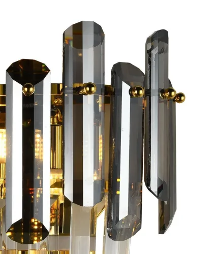 Бра NUBIAN 81438/1W GOLD PLATED Natali Kovaltseva прозрачный на 2 лампы, основание золотое в стиле современный фото 2